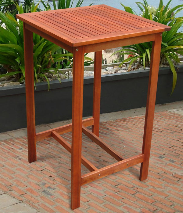 Chestnut Brown Square Bar Table