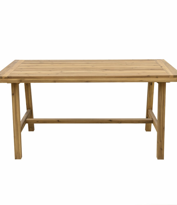 Natural Wood Dining Table with Leg Support