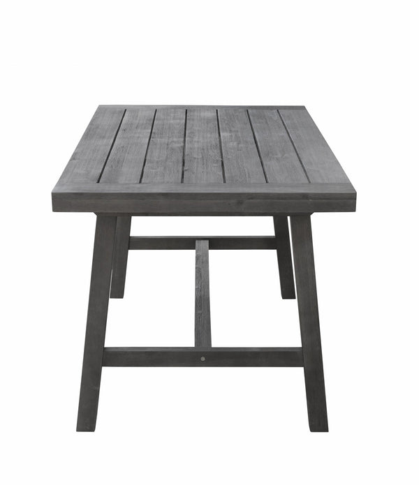 Dark Grey Dining Table with Leg Support