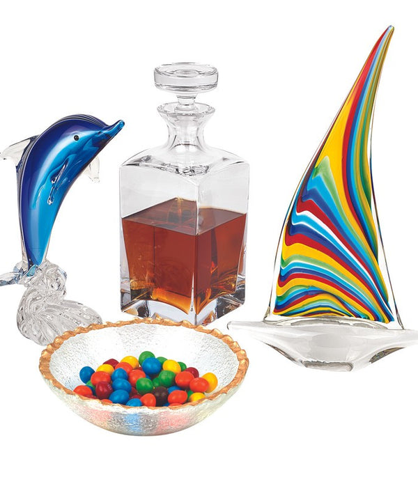 European Mouth Blown Lead Free Crystal Liquor Decanter