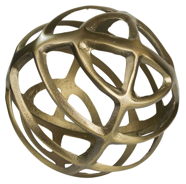 Gold Metal Geometric Sphere