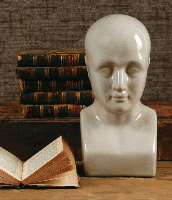 Jumbo White Ceramic Bust Sculpture