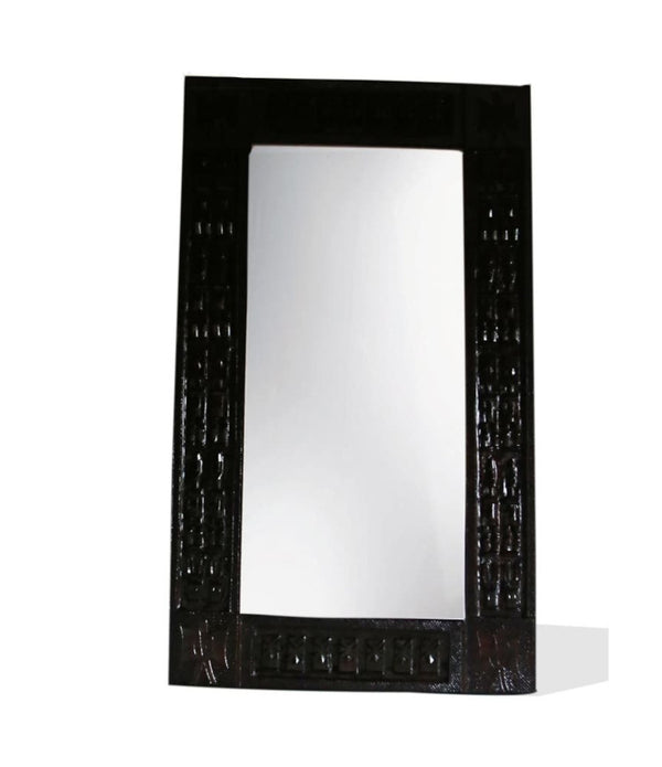 Solid Wood West African Hand Carved Wall Mirror