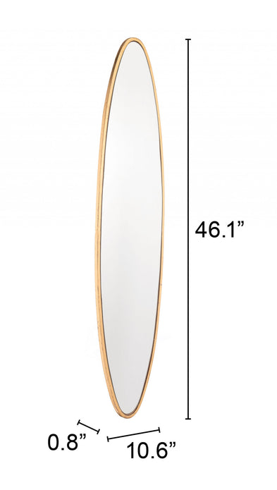 Full Length Gold Oval Mirror