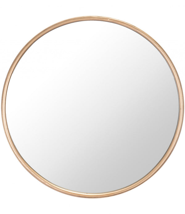 Full Size Gold Round Mirror