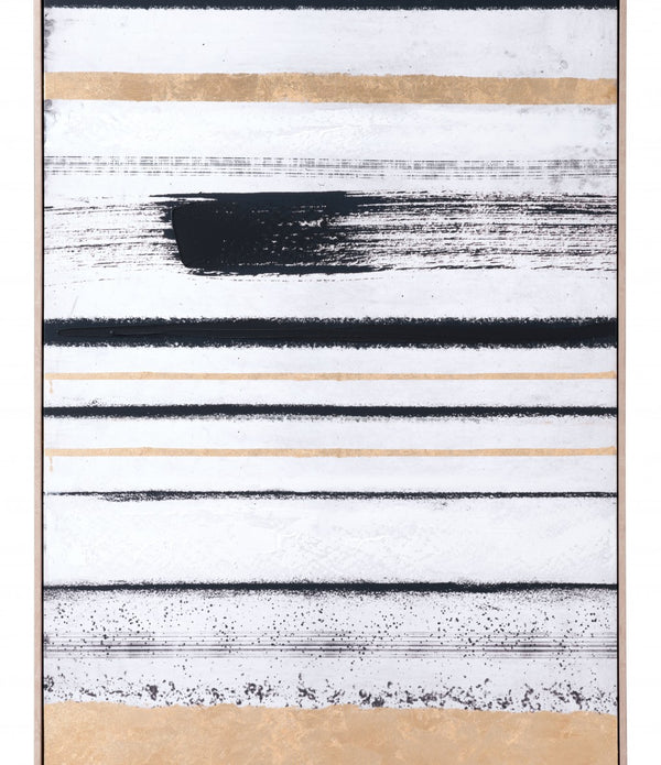 Black and Gold Morning Beach Wall Art