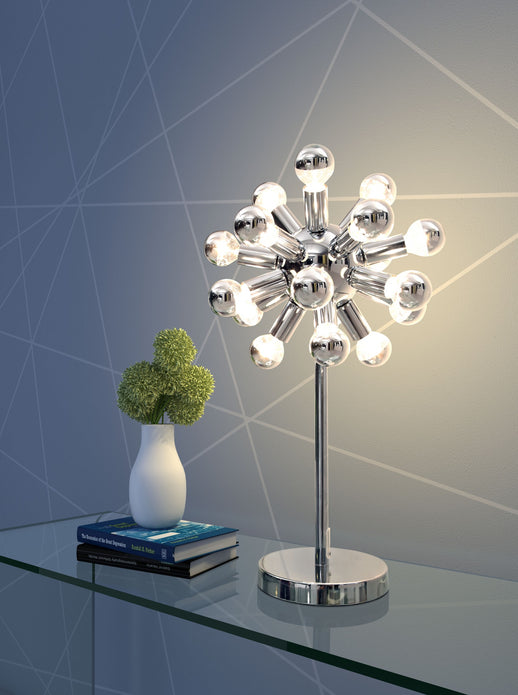 Mod Chrome Orb Table Lamp