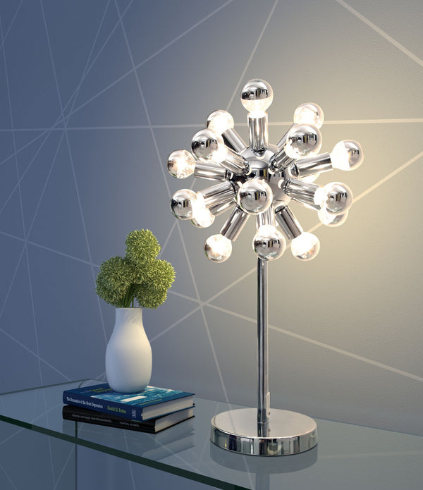 Mod Chrome Orb Table Lamp