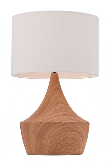 Retro Kiss Faux Wood Table Lamp