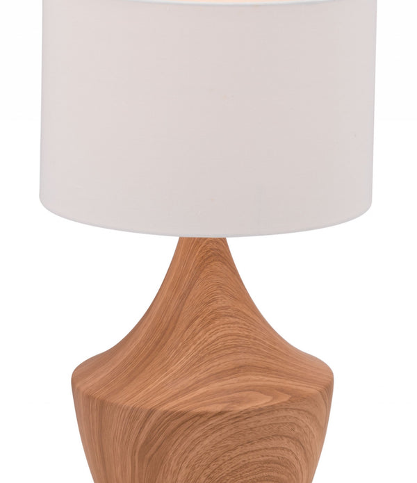 Retro Kiss Faux Wood Table Lamp