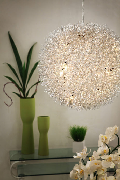 Silver Thistle Ceiling Lamp