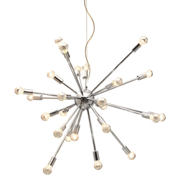 Chrome Elongated Ceiling Lamp