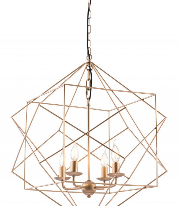 Gold Modern Geo Chandelier