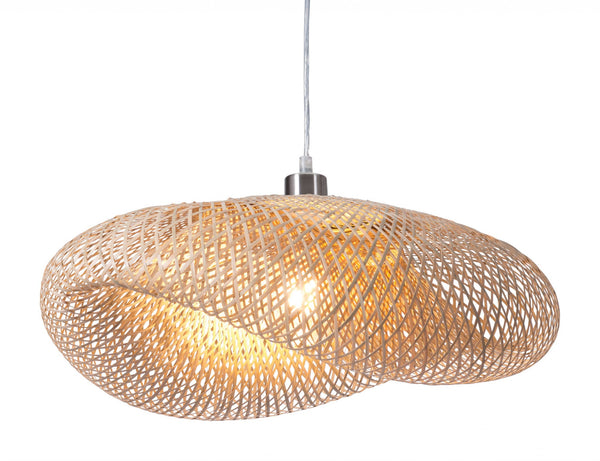 Natural Bamboo Wavy Ceiling Lamp