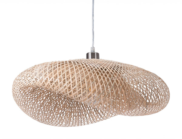 Natural Bamboo Wavy Ceiling Lamp