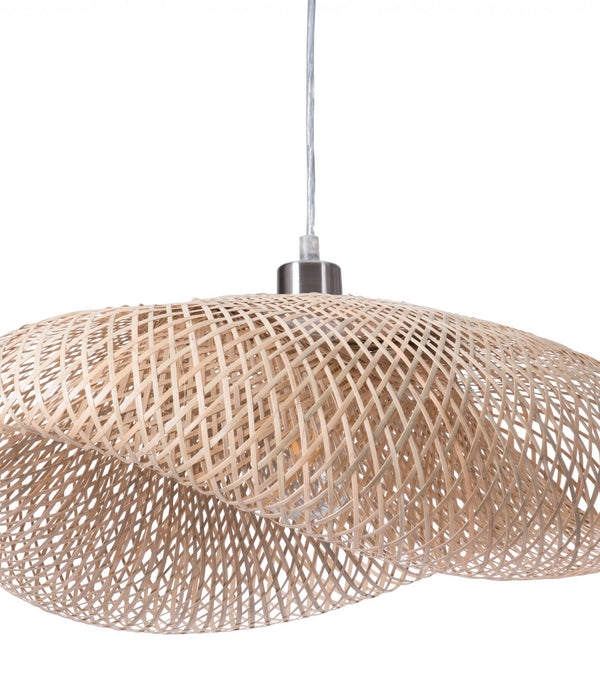 Natural Bamboo Wavy Ceiling Lamp