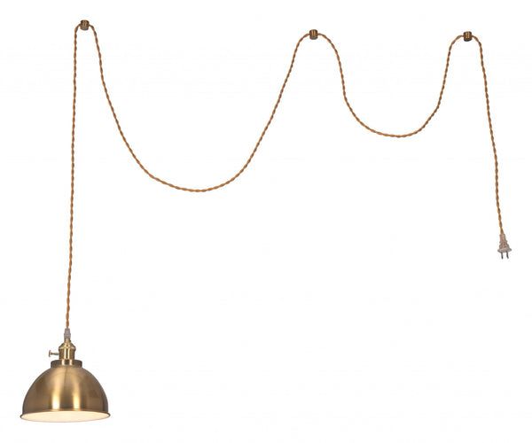 Auburn Gold Rope Dome Lamp