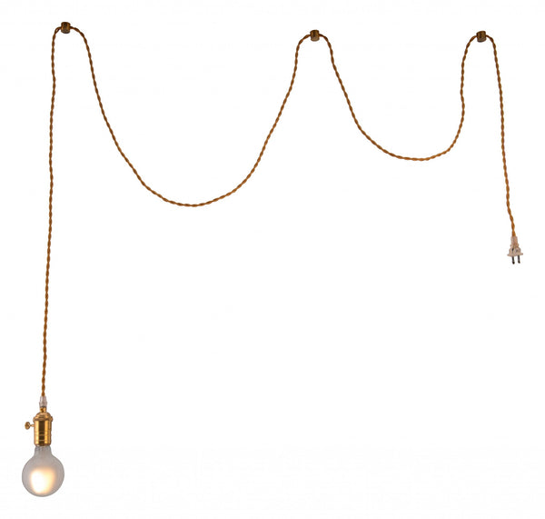 Auburn Brass Braid Ceiling Lamp