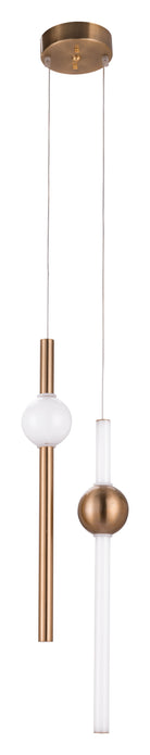 Gold and White Alternating Ceiling Lamp