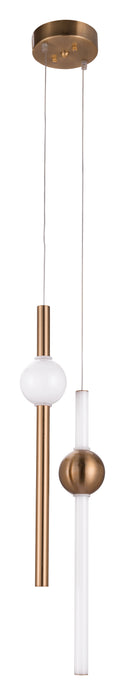 Gold and White Alternating Ceiling Lamp