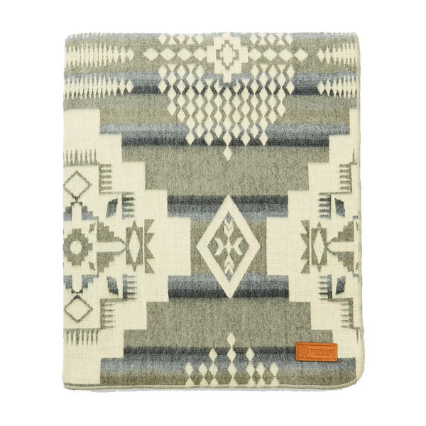 Ultra Soft Light Gray Southwest Handmade Blanket