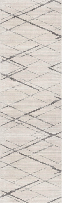 2’ x 4’ Gray Modern Abstract Pattern Area Rug