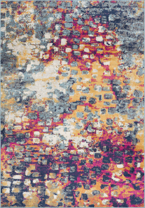 4’ x 6’ Multicolored Abstract Painting Area Rug