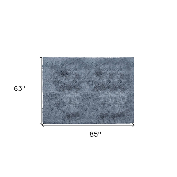 5’ x 7’ Gray Solid Modern Area Rug