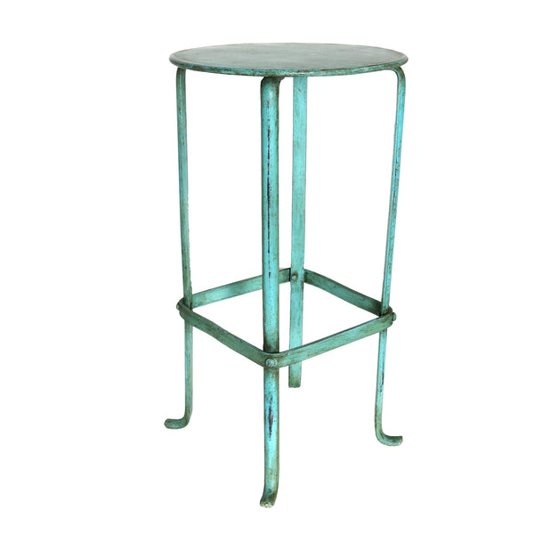 Light Blue Iron Plant Stand