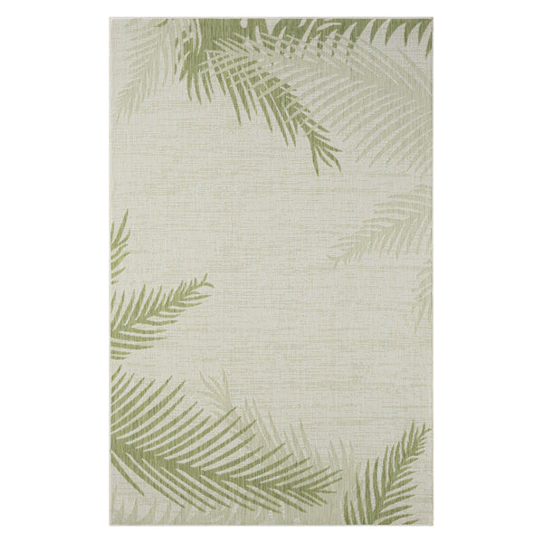 5’ x 7’ Green Palms Indoor Outdoor Area Rug