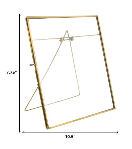 XL Gold Metal Vertical Glass Frame