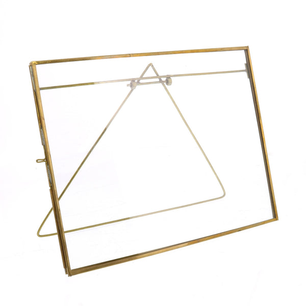 XL Gold Metal Horizontal Glass Frame