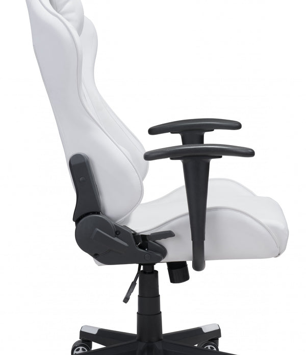 White Leather Gaming Chair