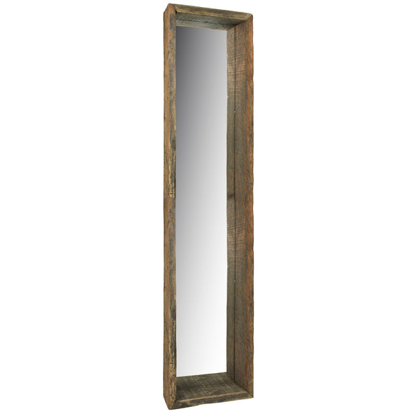 Wooden Mirrored Shelf