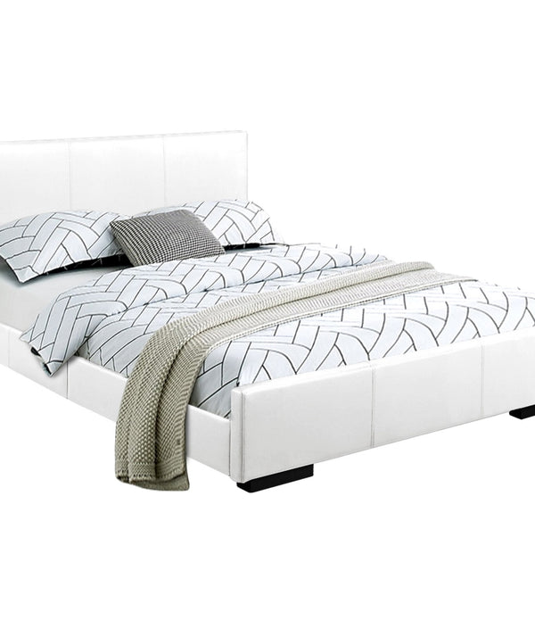 White Platform Queen Bed