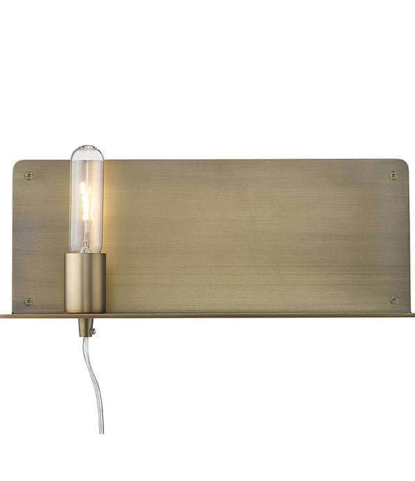 XL Dull Gold Shelf Wall Light