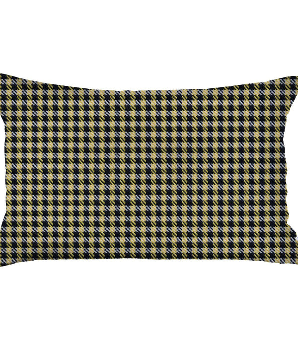 Yellow Houndstooth Lumbar Throw Pillow