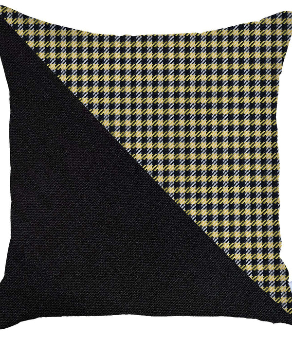 Yellow Houndstooth Modern Decorative Throw Pillow