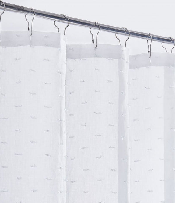 White Puff Sprinkles Shower Curtain