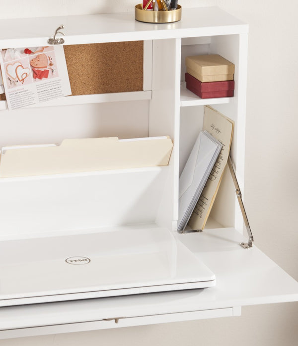 White Wall Mount Folding Desk