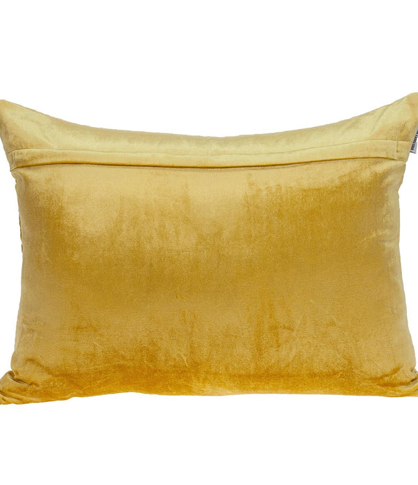 Yellow Lumbar Tufted Throw Pillow