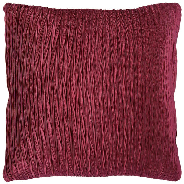 Wine Crinkle Down Filled Throw Pillow