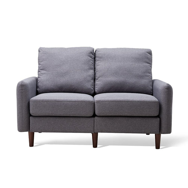 Loft Gray 56" Round Arm Modular Loveseat