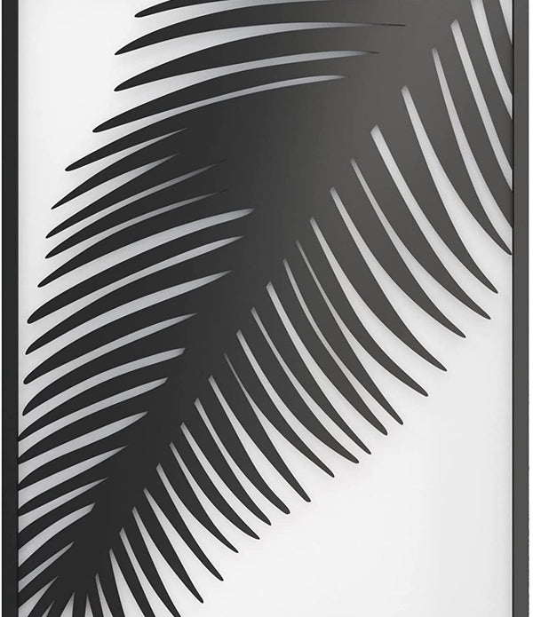 Set of Three Minimalist Modern Black Metal Tropical Wall Art