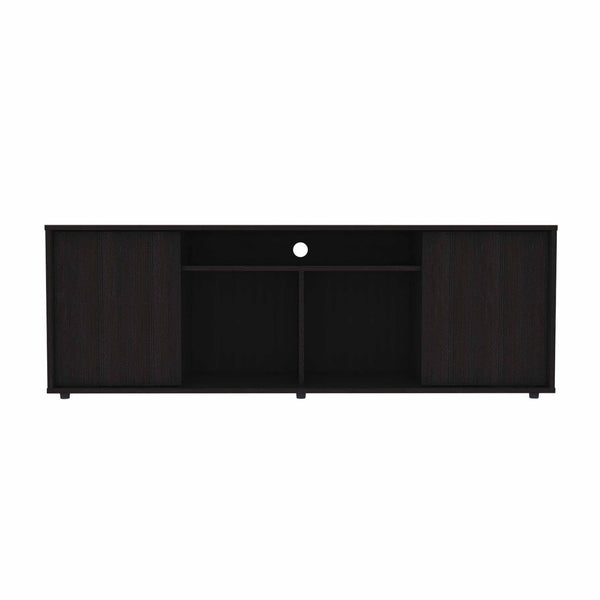 Black TV Stand Media Center with Two Cabinets