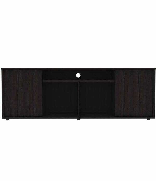 Black TV Stand Media Center with Two Cabinets