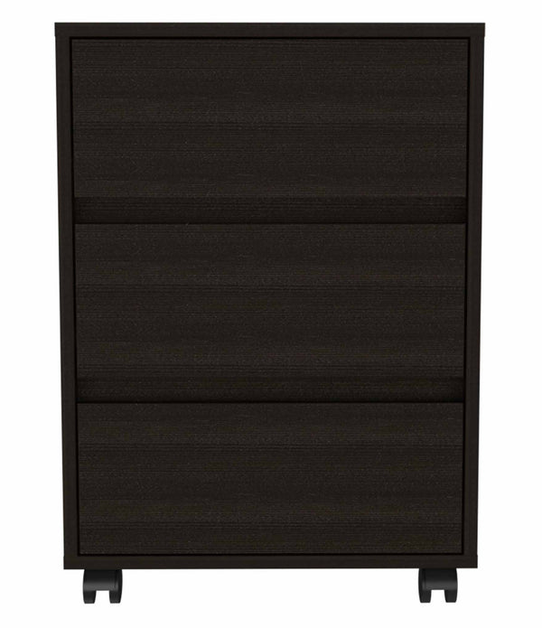 Black Three Drawer Rolling Cabinet