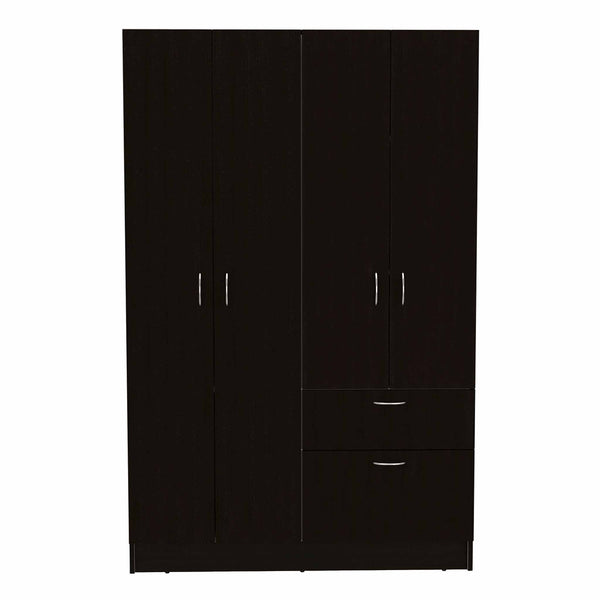 Black and White Tall Four Door Closet