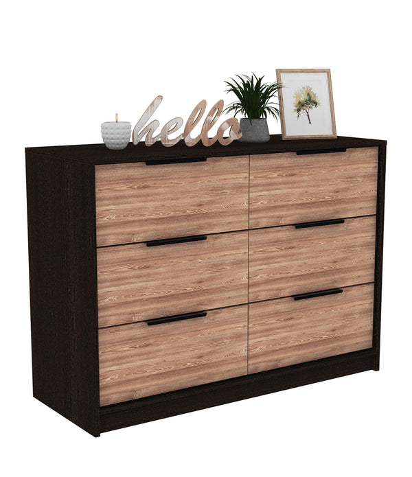 Modern Rustic Black and Natural Dresser