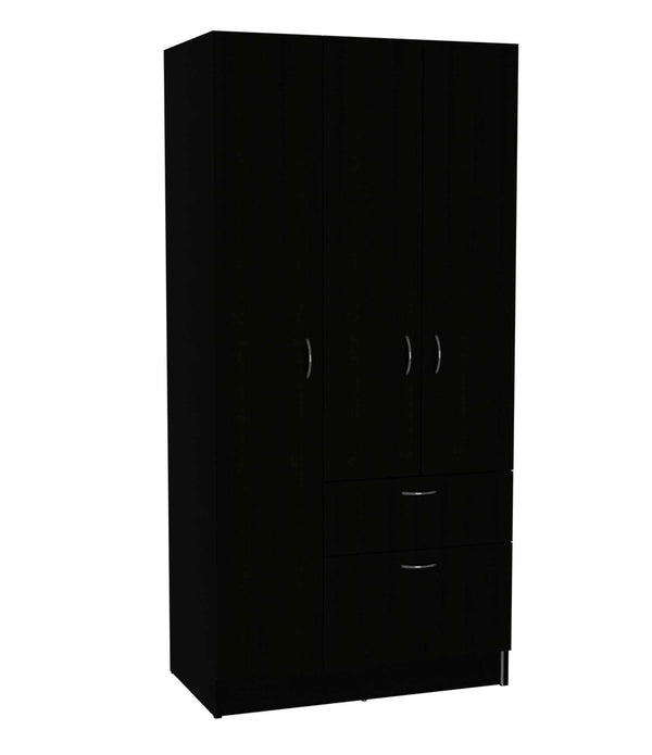 Black and White Three Door Armoire